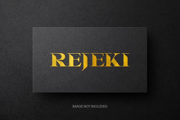 Mockup logo dorato minimalista
