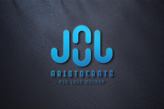 Mockup de logo con efecto 3d