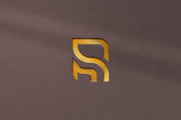 Mockup de Logo con Efecto Glitter Gold