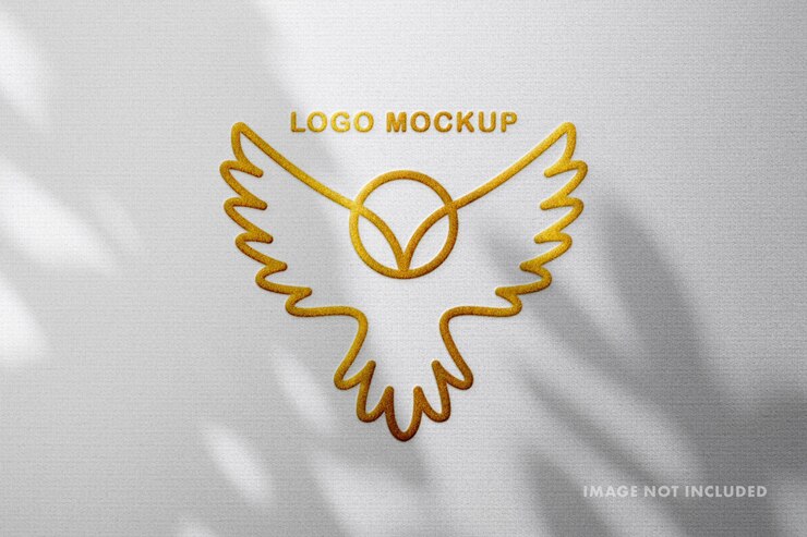 Mockup logo embossing emas