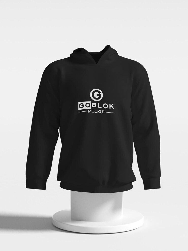 Mockup logo felpa con cappuccio da uomo