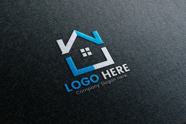 mockup de logo inmobiliario