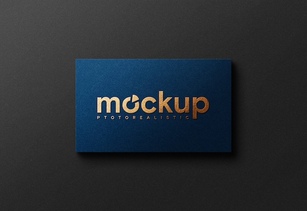 Mockup logo lamina d'oro