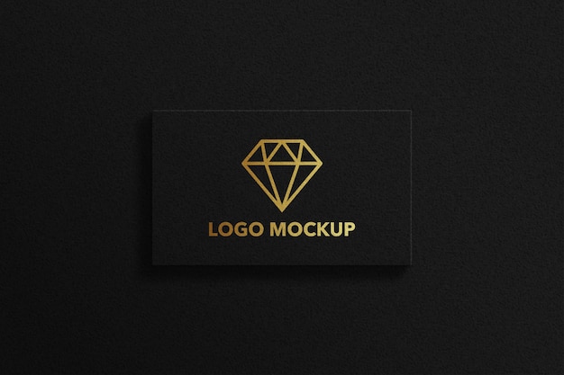 Mockup logo lamina d'oro