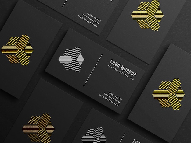 Mockup logo moderno su biglietto da visita di lusso