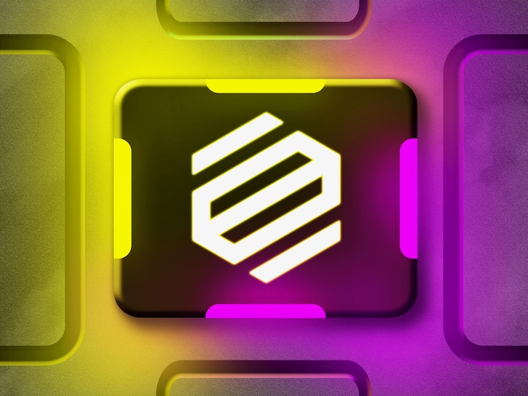 PSD mockup logo neon 3d dengan lampu neon reflektif kuning dan ungu