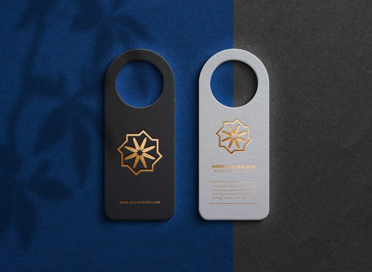 Mockup logo pulito su cartellino di lusso