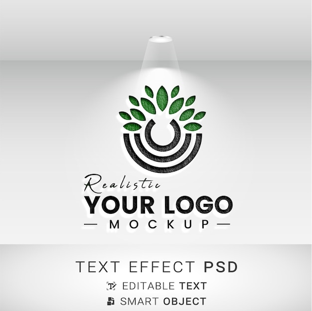 Mockup logo realistico