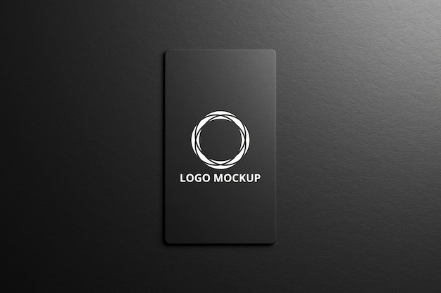 Mockup logo su pelle nera