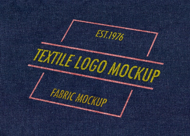 Mockup logo tessile