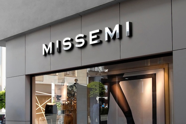 Mockup-Logo von Chrome 3D Sign Store