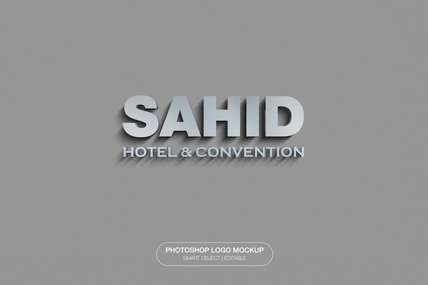 Mockup del logotipo de la convención del hotel Sahid