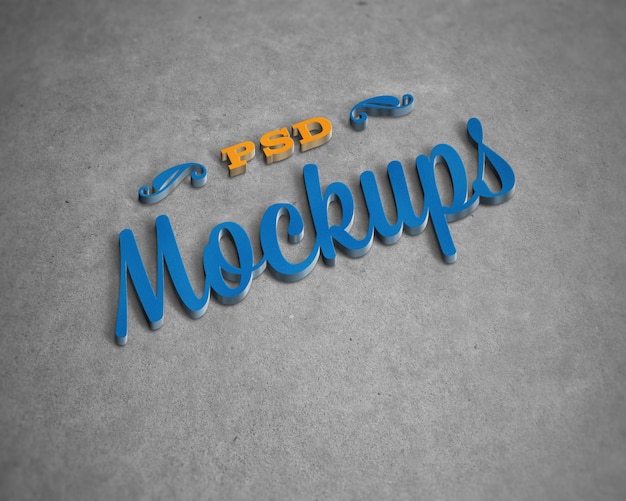 Mockup del logotipo del efecto de textura