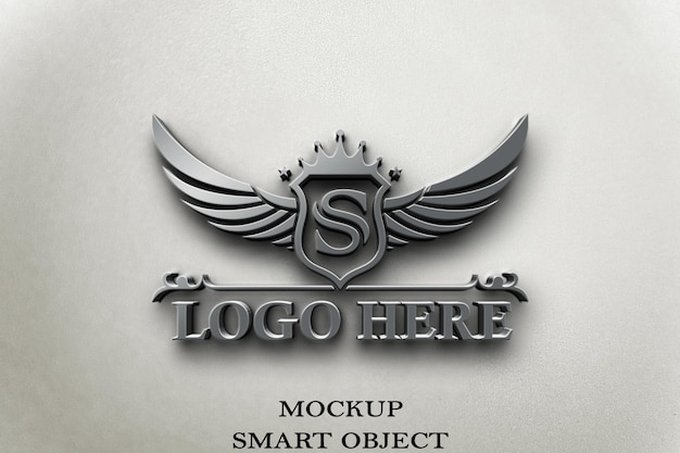 PSD mockup de logotipo elegante en 3d