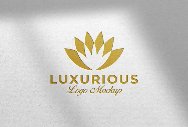 Mockup del logotipo grabado
