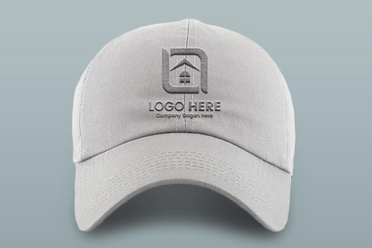 PSD mockup del logotipo de graycap