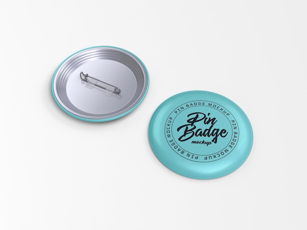 Mockup del logotipo de la insignia de pin brillante