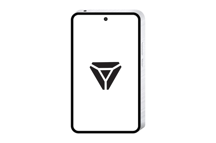 PSD mockup del logotipo isométrico derecho del teléfono inteligente psd