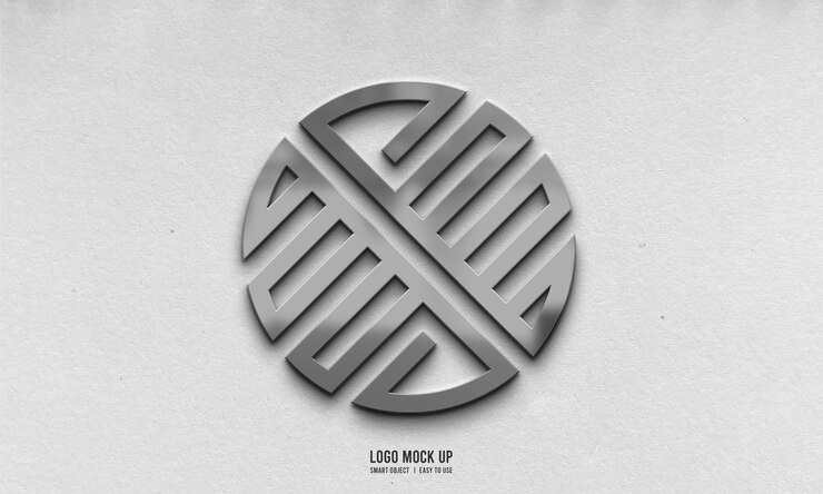 PSD mockup del logotipo de la marca