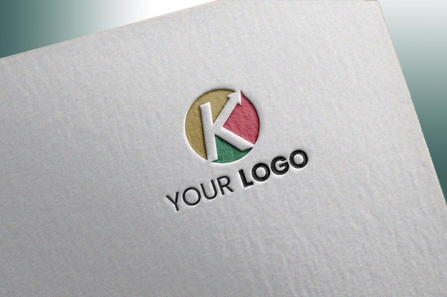 Mockup del logotipo en papel