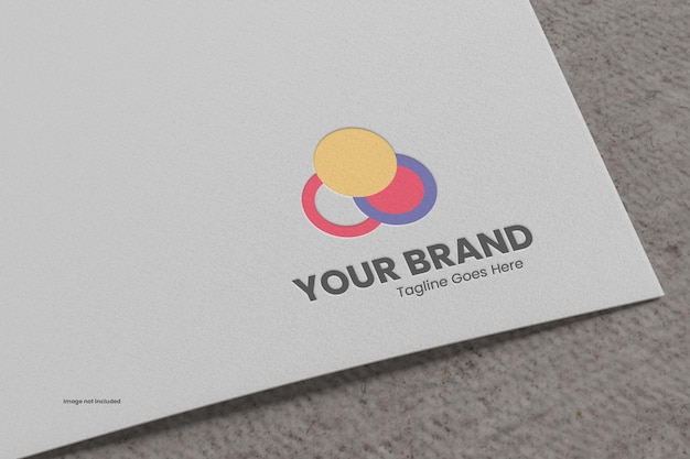 Mockup para logotipo en papel