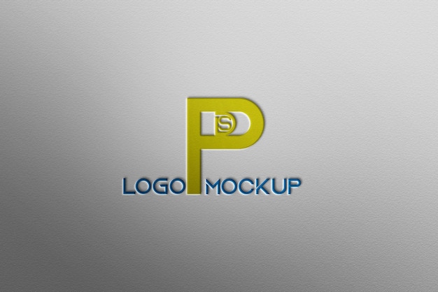 PSD mockup para logotipo en papel