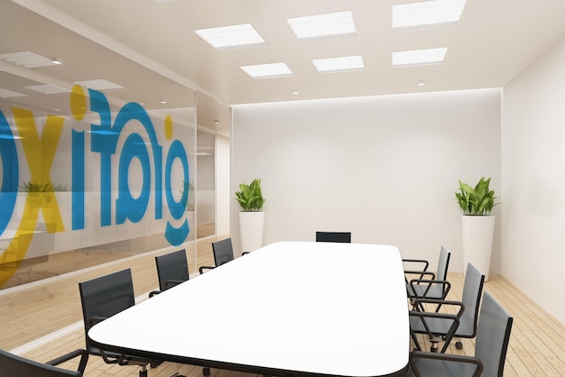Mockup de logotipo PSD vitrina de marca personalizable de alta calidad