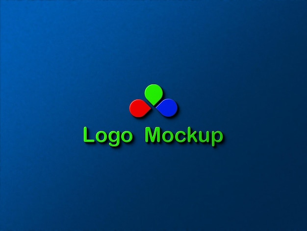 Mockup de logotipo reflexivo realista en 3D perfecto