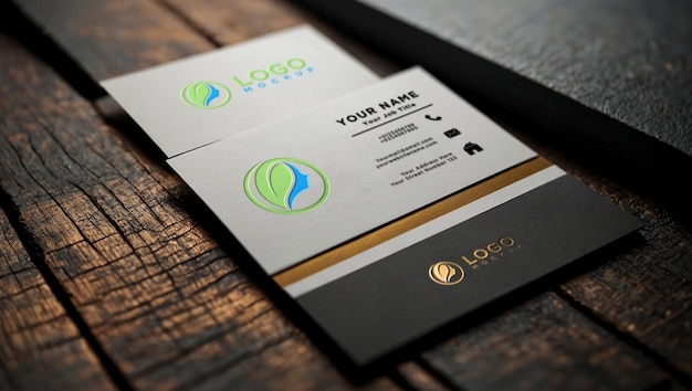 PSD mockup del logotipo de la tarjeta de visita de lujo