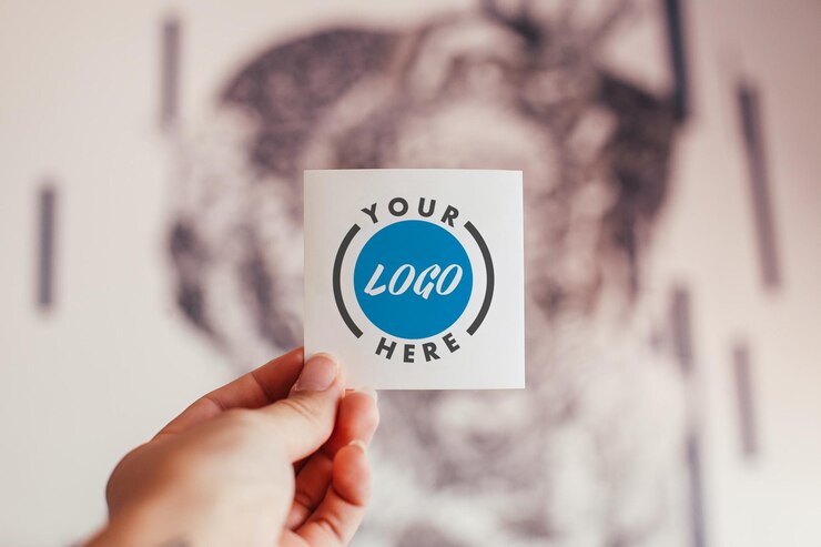 PSD mockup del logotipo