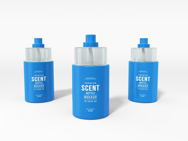 Mockup de la marca de la botella de spray de perfume de lujo