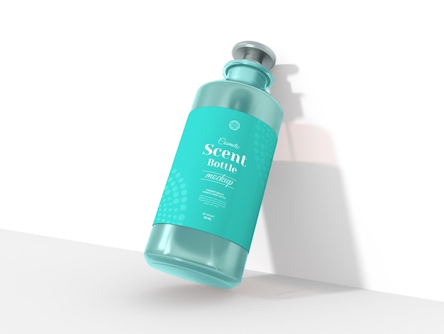 Mockup de la marca de la botella de spray de perfume de lujo