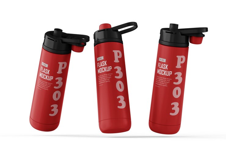 PSD mockup de marca de botellas de agua en botellas