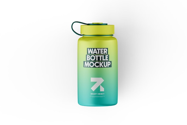 Mockup de marca de botellas de agua deportivas de plástico mate