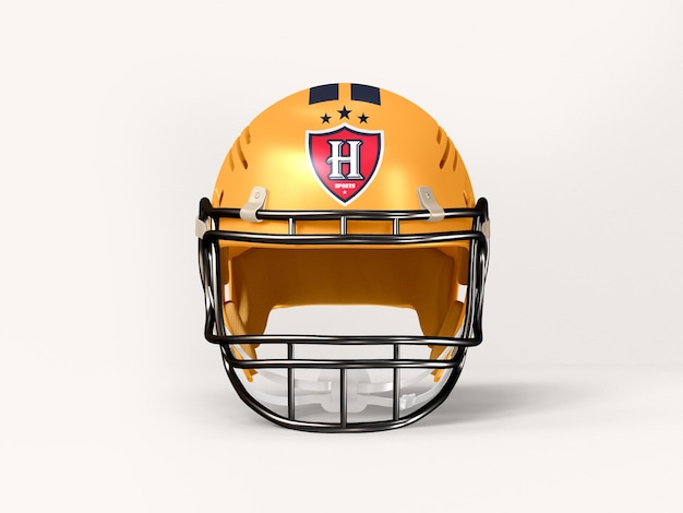 Mockup de la marca del casco de fútbol