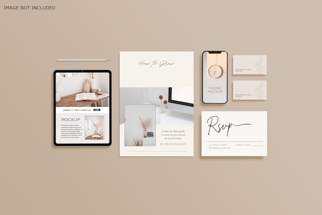Mockup marchio di cancelleria