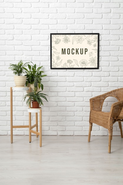 Mockup de marco moderno en diseño minimalista