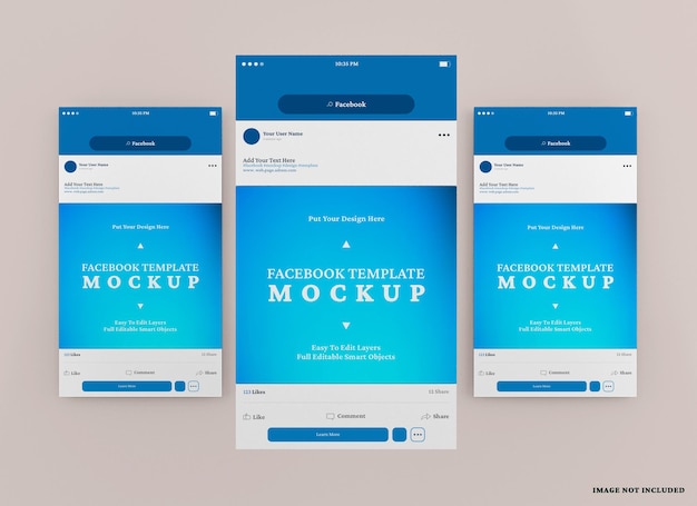 Mockup del marco de la publicación de Facebook