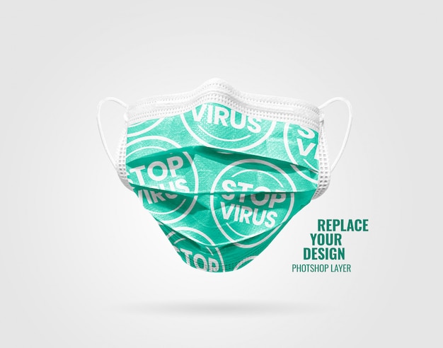mockup maschera medica anteriore