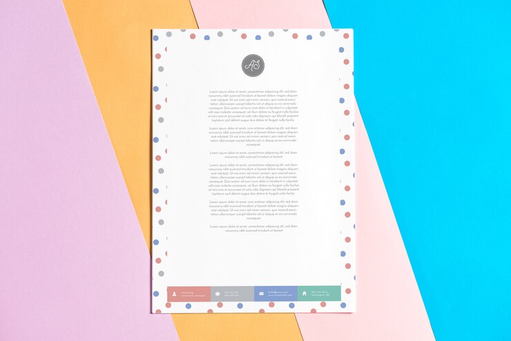 PSD mockup de membrete moderno