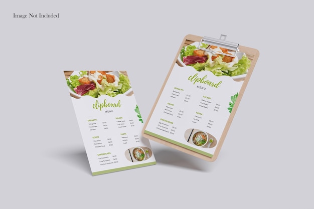Mockup del menú del portapapeles