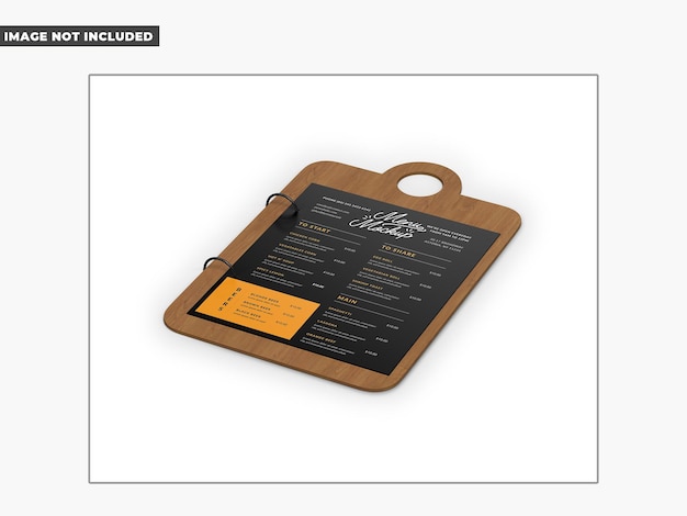 Mockup del menú