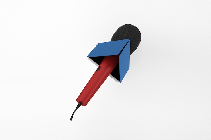 PSD mockup del micrófono