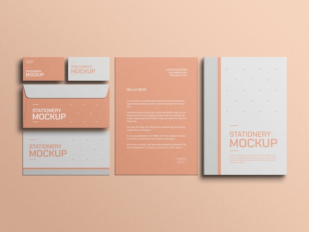 Mockup minimale di cancelleria
