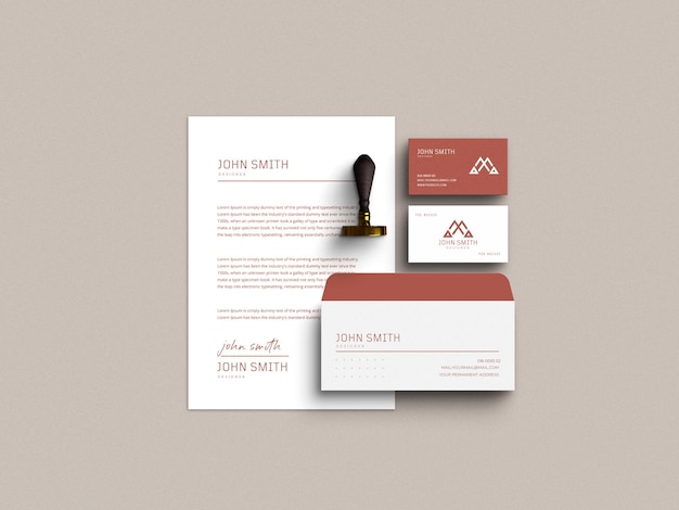 Mockup minimale di cancelleria