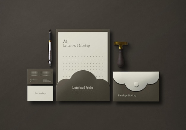 Mockup minimale di cancelleria