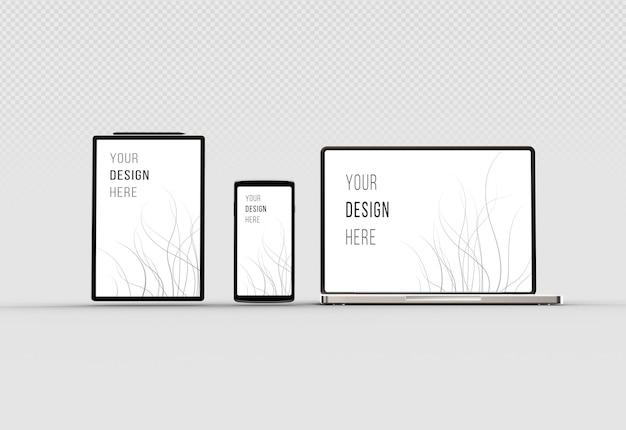 Mockup minimalista per tablet e laptop