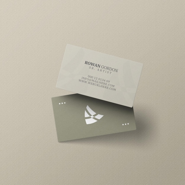 Mockup minimo di biglietti da visita