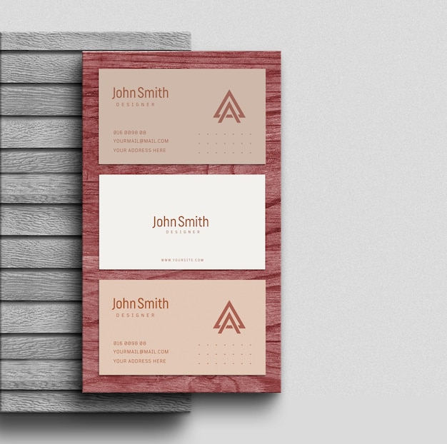 Mockup minimo di biglietti da visita