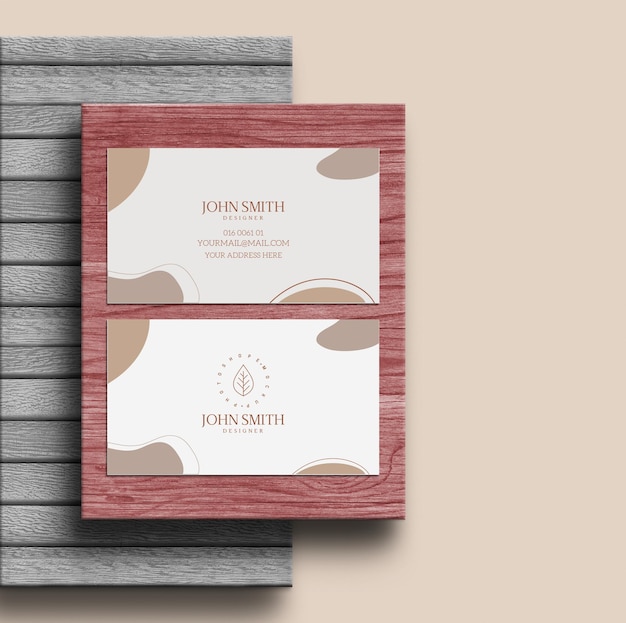 Mockup minimo di biglietti da visita